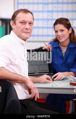 Computer electrical diagram Stock Photo