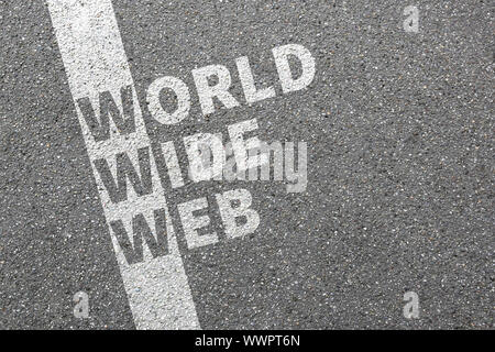 Internet www world wide web online on computer concept Stock Photo
