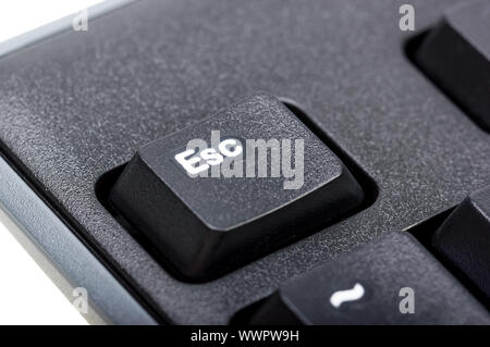 Electronic collection - detail black computer keyboard Stock Photo