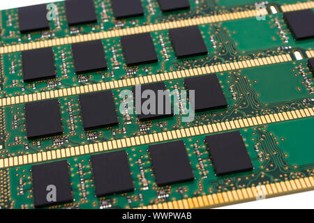 Electronic collection - computer random access memory (RAM) modules Stock Photo