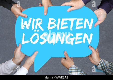 Group People Hold We Provide Solutions Solutions Solutions for Problem Success Business Concept Help Help Stock Photo