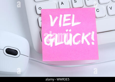 good luck success successful examination test wishes office Stock Photo