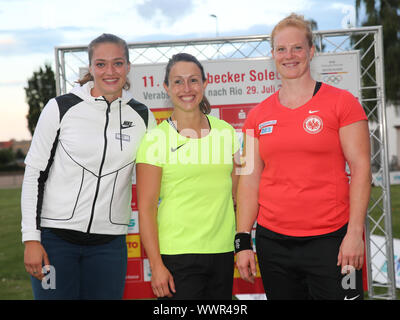 DLV German women hammer thrower team for 2016 Olympic Games in Rio Stock Photo