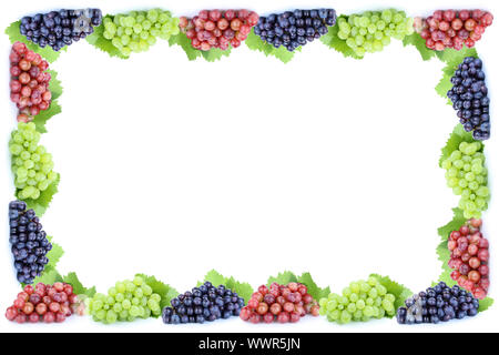 grapes grapes grapes fruit fruit frame text space Copyspace Stock Photo