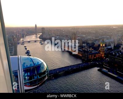 The River Thames at Sunset Stock Photo