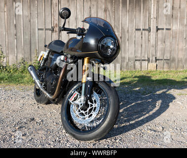 2019 Triumph Thruxton TFC 1200cc. Stock Photo