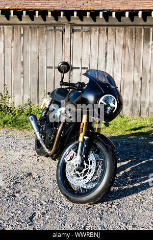 2019 Triumph Thruxton TFC 1200cc. Stock Photo