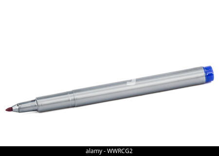 Felt-tip pen marker highlighter, isolated on white, with clipping pat Stock Photo