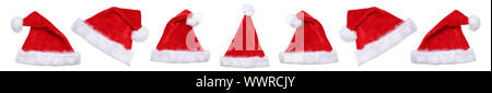 Christmas hats Christmas hats Christmas Santa Claus hats Christmas Freisteller Stock Photo
