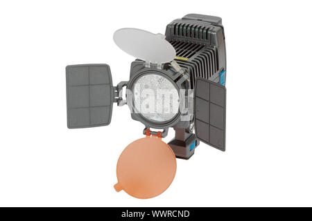 Video lighting LED, isolated on white  background, with clipping path Stock Photo