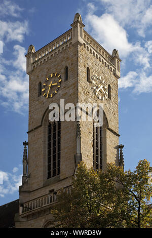 Tower of St Lambertus church, Castrop Rauxel, Ruhr area, North Rhine-Westphalia, Germany, Europe Stock Photo