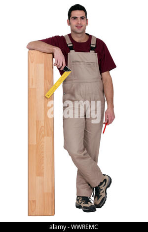 portrait of a carpenter Stock Photo