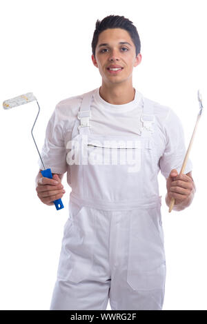 occupation profession painter profession craftsman apprentice trainee training trainee Stock Photo