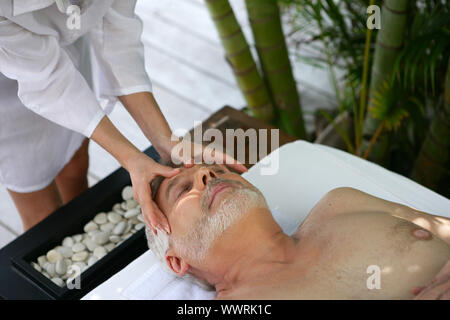 Man having a massage Stock Photo