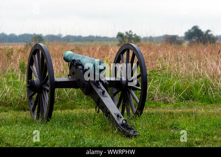 A civil war canon on the Gettysburg National Military Park, Gettysburg, PA Stock Photo