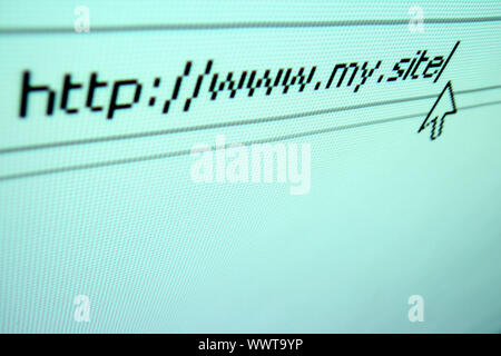 go to www macro network background Stock Photo