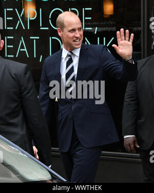 Prince William (L) officially opens the new Wembley stadium.(Credit ...