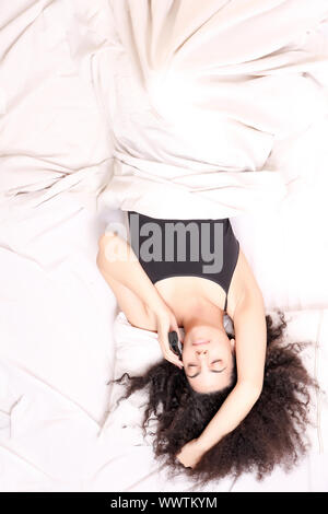 Bedtime talk Stock Photo