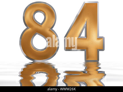 Numeral 84 Eighty Four Isolated On White Background 3d Render Stock Photo Alamy