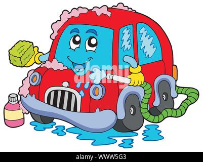 Cartoon car wash Stock Vector