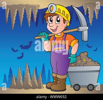 Mine theme image 1 Stock Vector
