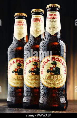 Birra Moretti, Italian brewing company, founded in Udine in 1859 Stock Photo