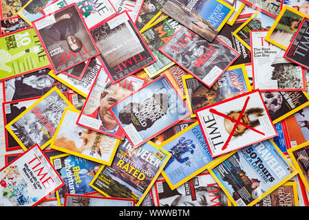 New York - MARCH 7, 2017: US magazines on March 7 in New York, U Stock Photo