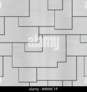 Vector texture - steel sheets with rivets Stock Vector