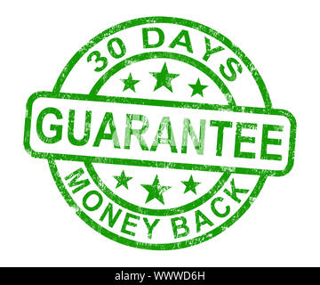 30 Days Money Back Guarantee Rubber Stamp Stock Photo