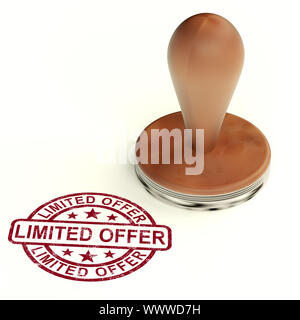 Limited Offer Stamp Shows Product Promotion Stock Photo