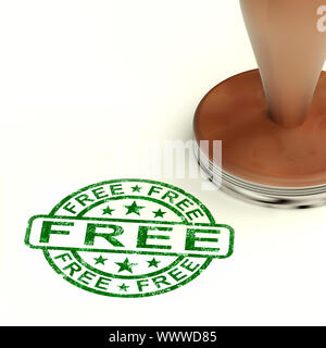 Free Stamp Showing Freebie and Promos Stock Photo