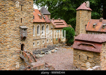 Miniature castle models in Stecklenberg Stock Photo