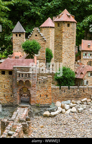 Miniature castle models in Stecklenberg Stock Photo