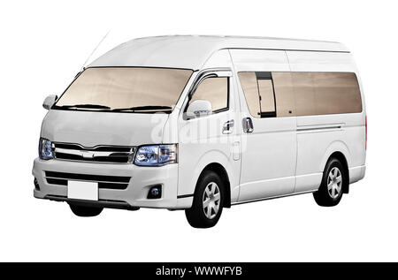 Minibus is isolated on a white background Stock Photo