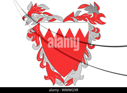 3D Bahrain coat of arms Stock Photo - Alamy