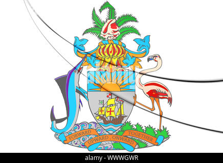 Bahamas Coat of Arms. 3D Illustration. Stock Photo