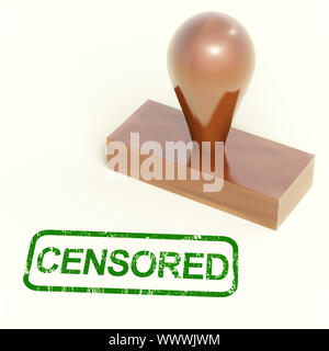 Censored Stamp Showing Censorship Or Prohibited Stock Photo