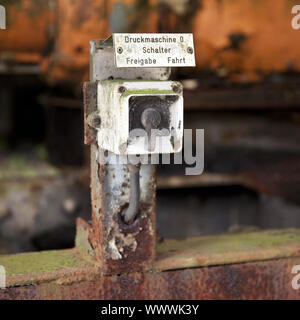 corroded switch of former coking plant Hansa, Dortmund, Ruhr Area, Germany, Europe Stock Photo