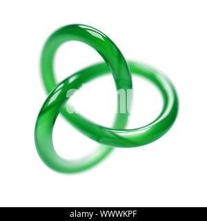 Green Torus Isolated on White