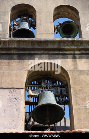 Bell tower in Donostia San Sebastian, Parroquia De San Martín Obispo Stock Photo