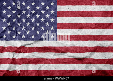 paper Flag USA as a patriotic background Stock Photo