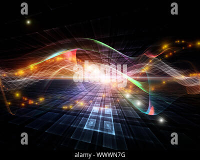 Background design of abstract sine waves, numbers and design elements ...