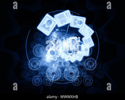 Background design of document icons, lights and abstract design ...