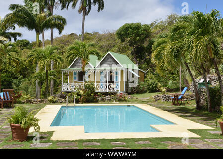 The Hermitage Plantation Hotel, Nevis, St. Kitts and Nevis, Caribbean island Stock Photo