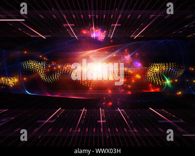 Background composition of abstract sine waves, numbers and design ...