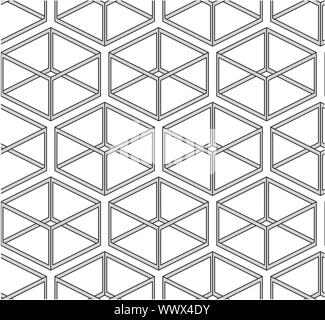 Abstract vector seamless texture - parallelepipeds Stock Vector