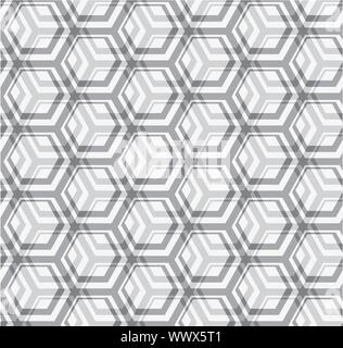 Seamless vector texture - gray hexagons Stock Vector