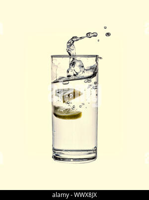 Glass of pure water isolated on white background Stock Photo