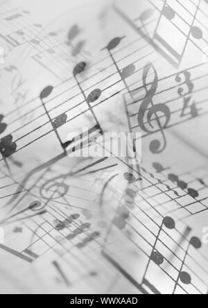 A Photocomposition of musical notation, suitable for background Stock Photo