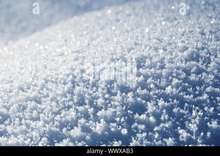 Snow in closeup. Very short depth-of-field Stock Photo